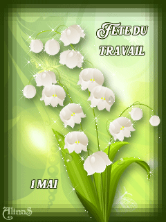 Gif animé fête du travail 1 mai muguet